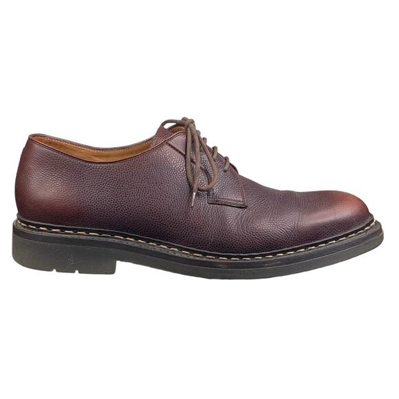 Heschung Mens Derby Brown Leather Lace Up Oxford Size US 8 - Picture 1 of 13